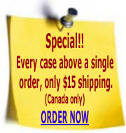 Limited Time Special: (Canada shipping only) Only $15 shipping on each additional case above one!